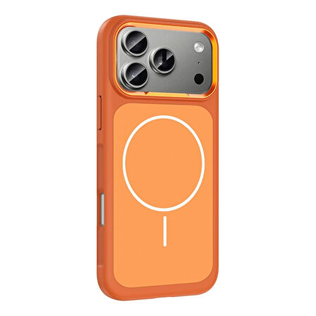 Apple iPhone 17 Pro Max Kılıf M-Safe Şarj Özellikli Metal Kamera Çerçeveli Redclick Sanremo Silikon Kapak