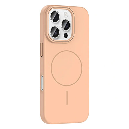 Apple iPhone 15 Pro Max Kılıf Magsafe Şarj Özellikli Redclick Ruby Silikon Kapak