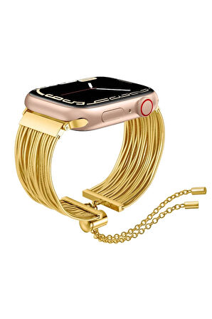 Apple Watch 10 42mm Redclick KRD-137 Metal Hasır Bilezik Kadın Kordon
