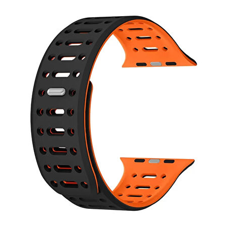 Apple Watch 7 45mm Redclick KRD-124 Silikon Kordon Terletmeyen Delikli Strap Kayış