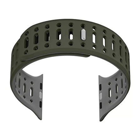 Watch 10 46mm Redclick KRD-124 Silikon Kordon Terletmeyen Delikli Strap Kayış