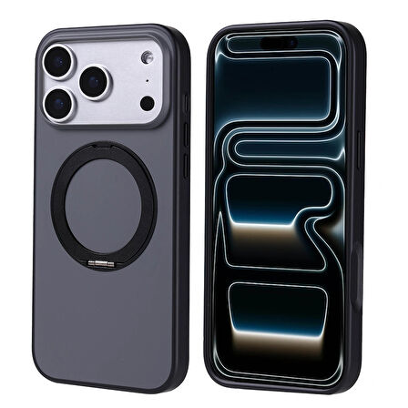 Apple Uyumlu iPhone 17 Pro Max Kılıf M-Safe Şarj Özellikli Standlı Redclick Proton Silikon Kapak