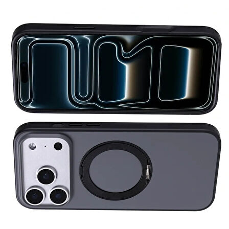 Apple Uyumlu iPhone 17 Pro Max Kılıf M-Safe Şarj Özellikli Standlı Redclick Proton Silikon Kapak