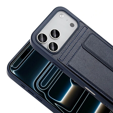 Apple Uyumlu iPhone 17 Pro Max Kılıf PU Deri Kartlıklı Redclick Sevilla Kapak