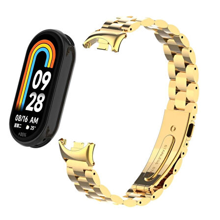 Xiaomi Mi Band 9 KRD-04 Metal Baklalı Bileklik Paslanmaz Kordon