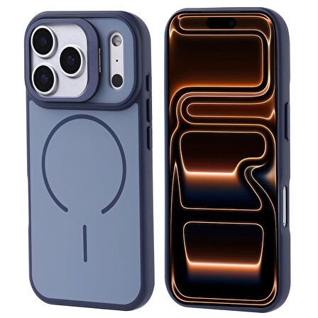 Apple iPhone 17 Pro Max Kılıf M-safe Şarj Özellikli Kamera Standlı Redclick Notron Kapak