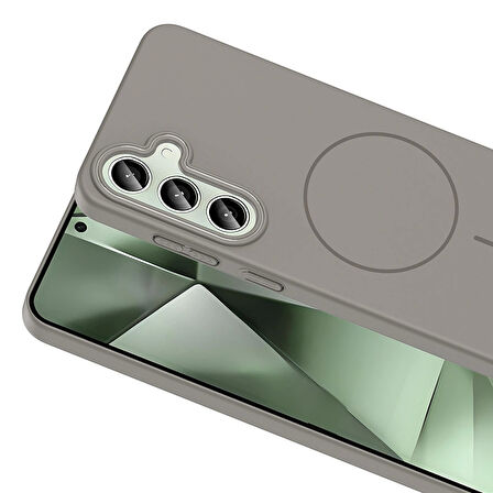 Galaxy S24 FE Kılıf Magsafe Şarj Özellikli Redclick Ruby Silikon Kapak
