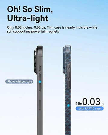 Apple iPhone 16 Pro Max Kılıf M-safe Şarj Özellikli Raptic Aramid Skin Origin Serisi Kapak