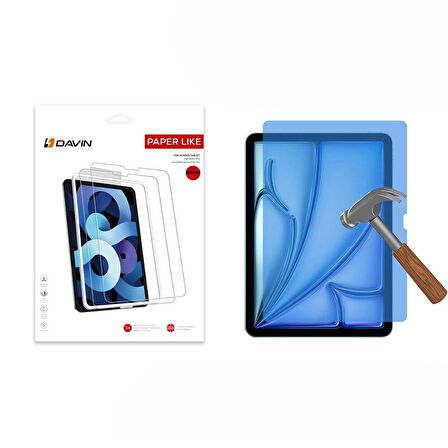 Apple iPad Air 11 2024 Kağıt Hisli Mat ​​​​​​​​​​​​​​​Redclick Paper Like Ekran Koruyucu - Şeffaf