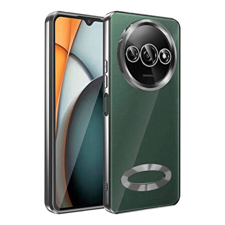 Xiaomi Redmi A3 4G 2024 Kılıf Kamera Korumalı Logo Gösteren Redclick Omega Kapak