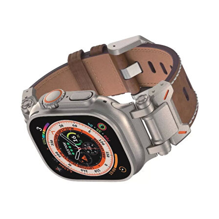 Apple Watch Ultra Ultra 2 44mm 45mm 49mm Redclick KRD-114 Metal Başlıklı Silikon Kordon