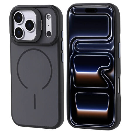 Apple Uyumlu iPhone 17 Pro Kılıf M-safe Şarj Özellikli Kamera Standlı Redclick Notron Kapak