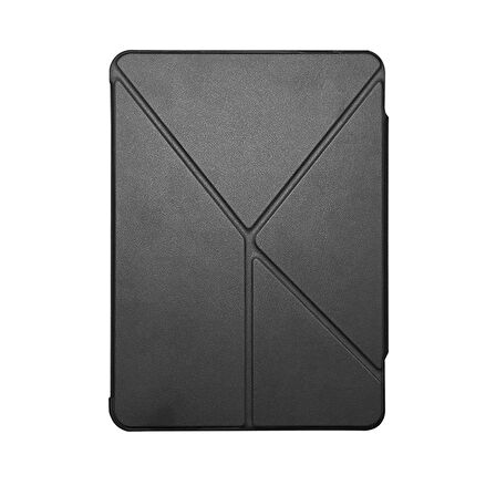 Apple iPad Pro 13 2024 Raptic Clear Folio Airbagli Şeffaf Kapaklı Katlanabilir Standlı Kılıf