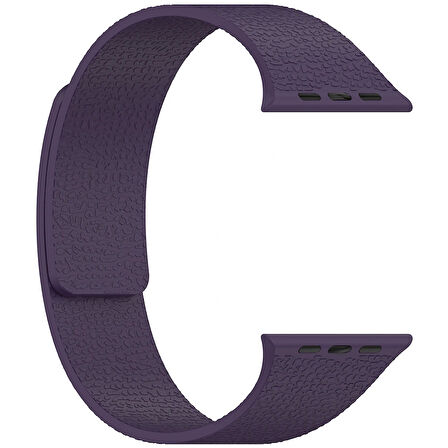 Apple Watch 10 46mm Redclick KRD-136 Kabartma Desenli Mıknatıslı Silikon Kordon