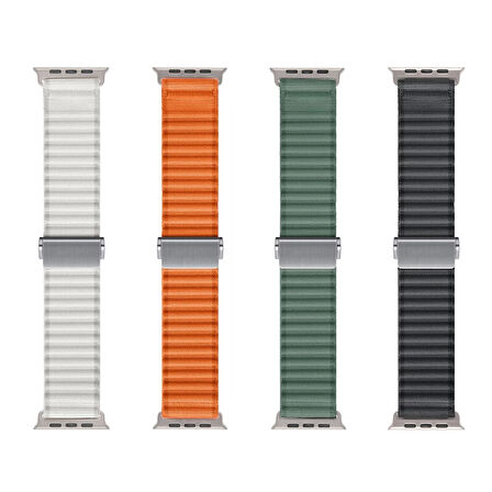Apple Watch 10 46mm Redclick KRD-123 Naylon Kumaş Hasır Örgülü Kordon