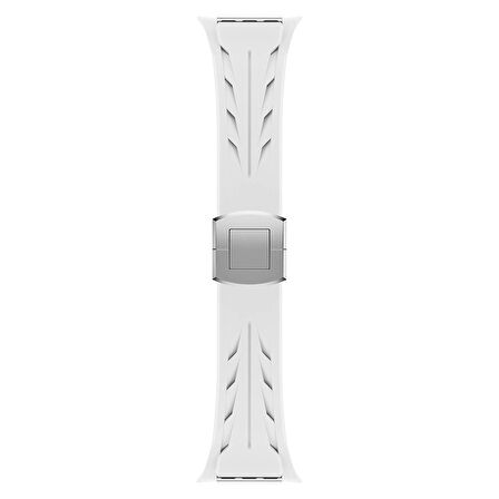 Apple Watch Ultra 2 49mm KRD-127 Metal Tokalı Uzunluk Ayarlı Silikon Kordon