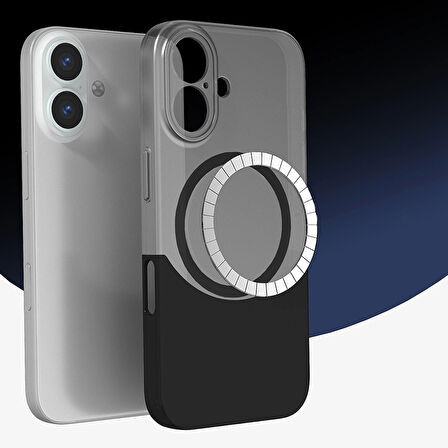 Apple iPhone 16 Plus Kılıf M-Safe Şarj Özellikli Mıknatıslı Redclick Duble Kapak