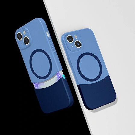 Apple iPhone 13 Kılıf M-Safe Şarj Özellikli Mıknatıslı Redclick Duble Kapak