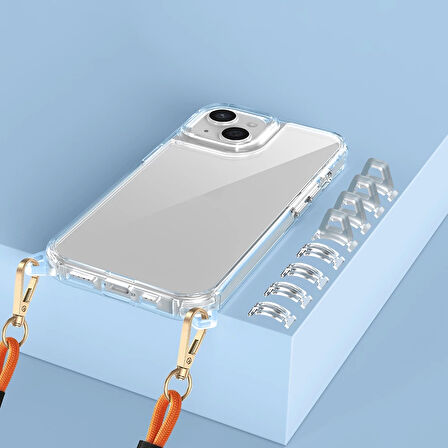 Apple iPhone 15 Kılıf Airbagli Takılabilir Askı Aparatlı Redclick Snap Silikon Kapak
