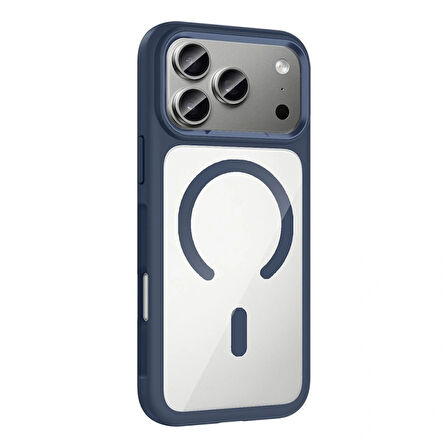 Apple Uyumlu iPhone 17 Pro Kılıf M-Safe Şarj Özellikli Metal Kamera Çerçeveli Redclick Tiko Kapak