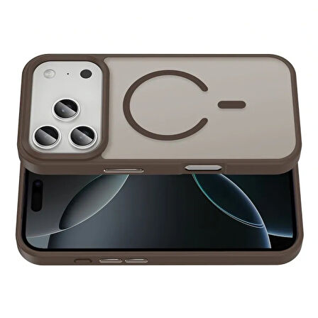 iPhone 17 Pro Max Kılıf M-safe Şarj Özellikli Mat Parmak İzi Bırakmayan Redclick Sio Kapak