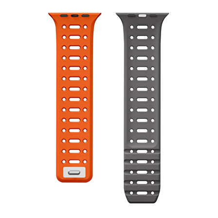 Watch 7 41mm Redclick KRD-124 Silikon Kordon Terletmeyen Delikli Strap Kayış