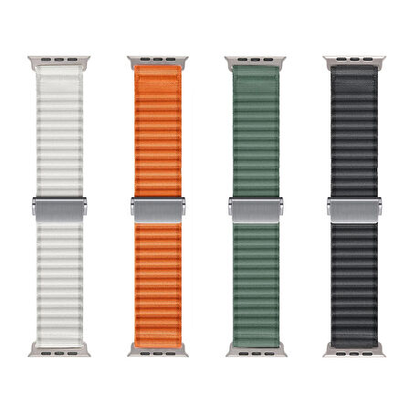 Apple Watch 10 46mm Redclick KRD-123 Naylon Kumaş Hasır Örgülü Kordon