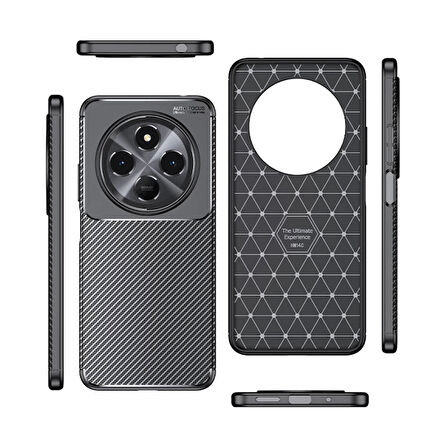 Xiaomi Redmi 14C 4G Kılıf Redclick Negro Karbon Görünüm Silikon Kapak