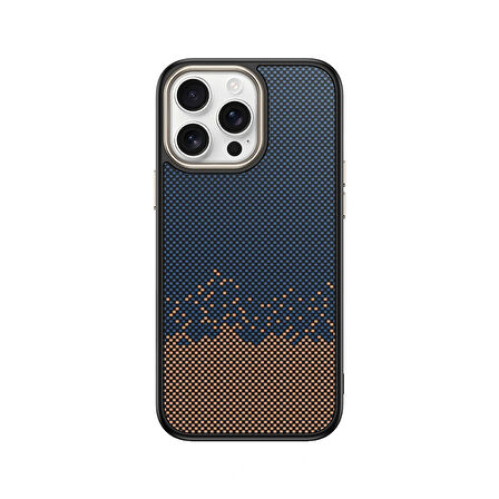 Apple iPhone 14 Pro Max Kılıf M-safe Şarj Özellikli Karbon Fiber Görünümlü Redclick Antina Kapak