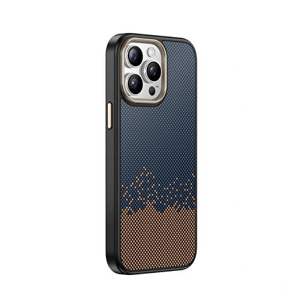 Apple iPhone 14 Pro Max Kılıf M-safe Şarj Özellikli Karbon Fiber Görünümlü Redclick Antina Kapak