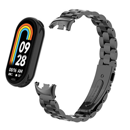 Xiaomi Mi Band 9 KRD-04 Metal Baklalı Bileklik Paslanmaz Kordon