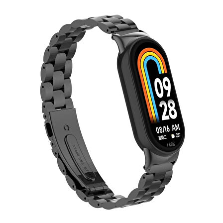 Xiaomi Mi Band 9 KRD-04 Metal Baklalı Bileklik Paslanmaz Kordon