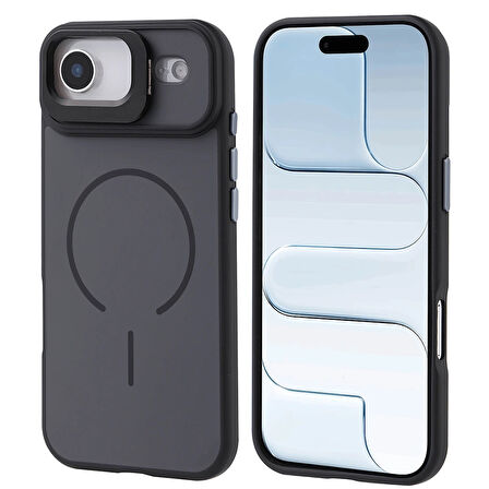 Apple iPhone 17 Air Kılıf M-safe Şarj Özellikli Kamera Standlı Redclick Notron Kapak