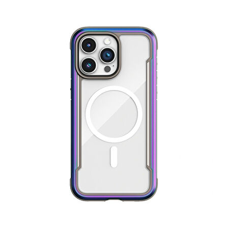 Apple iPhone 14 Pro Max Kılıf Magsafe Şarj Özellikli Airbagli Raptic Shield Serisi Şeffaf Arka Yüzey Kapak
