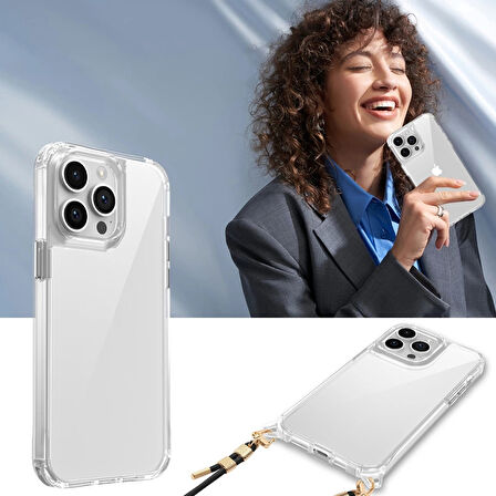 Apple iPhone 14 Pro Kılıf Airbagli Takılabilir Askı Aparatlı Redclick Snap Silikon Kapak