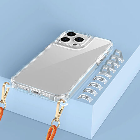 Apple iPhone 14 Pro Kılıf Airbagli Takılabilir Askı Aparatlı Redclick Snap Silikon Kapak