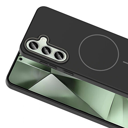 Galaxy S24 FE Kılıf Magsafe Şarj Özellikli Redclick Ruby Silikon Kapak