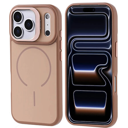 Apple Uyumlu iPhone 17 Pro Kılıf M-safe Şarj Özellikli Kamera Standlı Redclick Notron Kapak