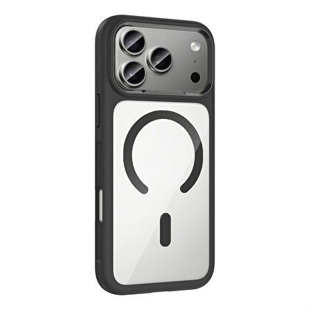 Apple Uyumlu iPhone 17 Pro Kılıf M-Safe Şarj Özellikli Metal Kamera Çerçeveli Redclick Tiko Kapak