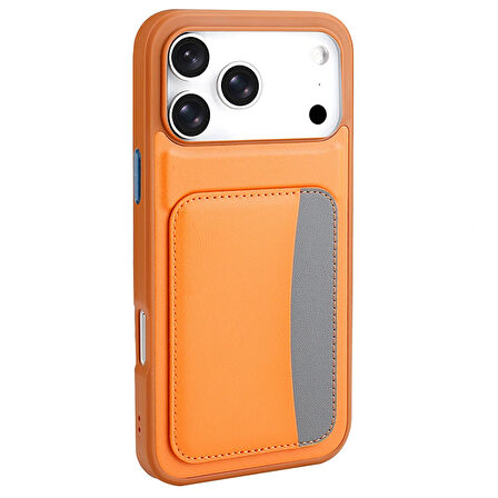 Apple Uyumlu iPhone 17 Pro Max Kılıf Kartlıklı Redclick X-Kart Silikon Kapak