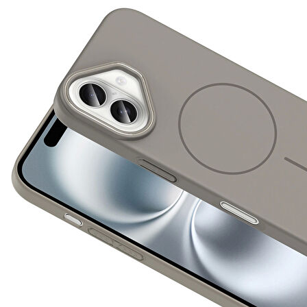 Apple iPhone 16 Kılıf Magsafe Şarj Özellikli Redclick Ruby Silikon Kapak