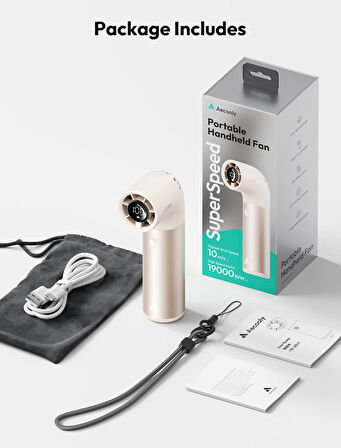 Aecooly PH01 Aero Pro Serisi Dijital LED Göstergeli Portatif Soğutucu El Fanı