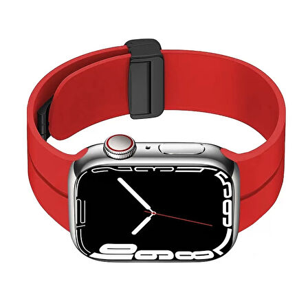 Apple Watch 10 Serisi 46mm Redclick KRD-84 Silikon Modern Tasarım Kordon