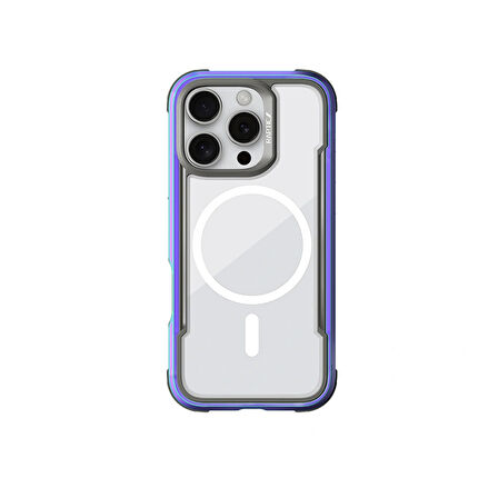 Apple iPhone 16 Pro Max Kılıf Magsafe Şarj Özellikli Airbagli Raptic Shield Serisi Şeffaf Arka Yüzey Kapak