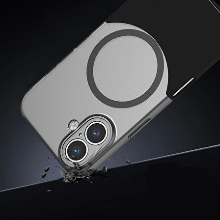 Apple iPhone 16 Kılıf M-Safe Şarj Özellikli Mıknatıslı Redclick Duble Kapak