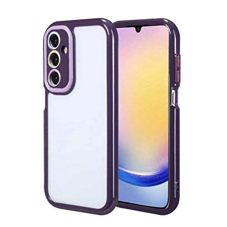 Galaxy A25 Kılıf Kamera Korumalı Renkli Kenar ve Çerçeve Tasarımlı Redclick Vitamin Kapak