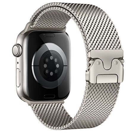 Apple Watch 10 42mm Redclick KRD-121 Metal İnce Tasarım Slim Hasır Kordon