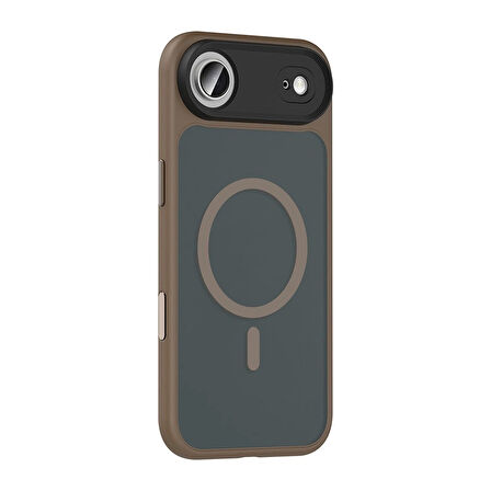 Apple Uyumlu iPhone 17 Air Kılıf Mat Arka Yüzey Wireless Şarj Özellikli Redclick Flet M-safe Kapak