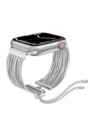 Apple Watch 10 42mm Redclick KRD-137 Metal Hasır Bilezik Kadın Kordon