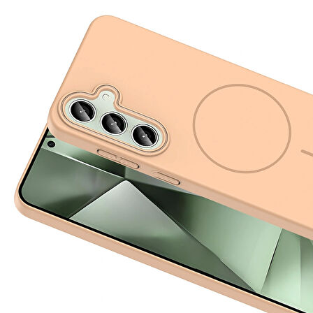Galaxy S24 FE Kılıf Magsafe Şarj Özellikli Redclick Ruby Silikon Kapak